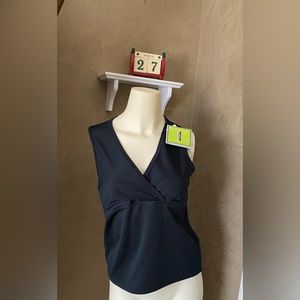 Union Square Polyester Tank Top Ebony Black Activewear, women’s size L